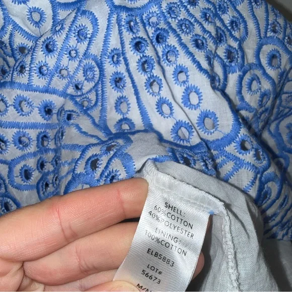 Elan Blue Smocked Ariel Dress Size Small - Picture 9 of 10